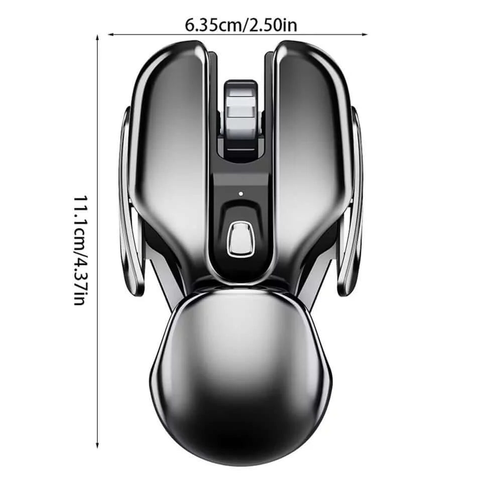 Wireless Mouse Ergonomic Metal Quiet Clicks Rechargeable
