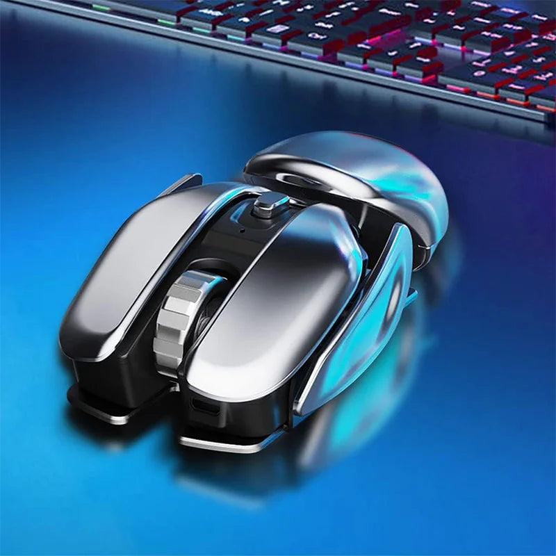 Wireless Mouse Ergonomic Metal Quiet Clicks Rechargeable