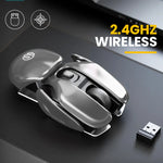 Wireless Mouse Ergonomic Metal Quiet Clicks Rechargeable