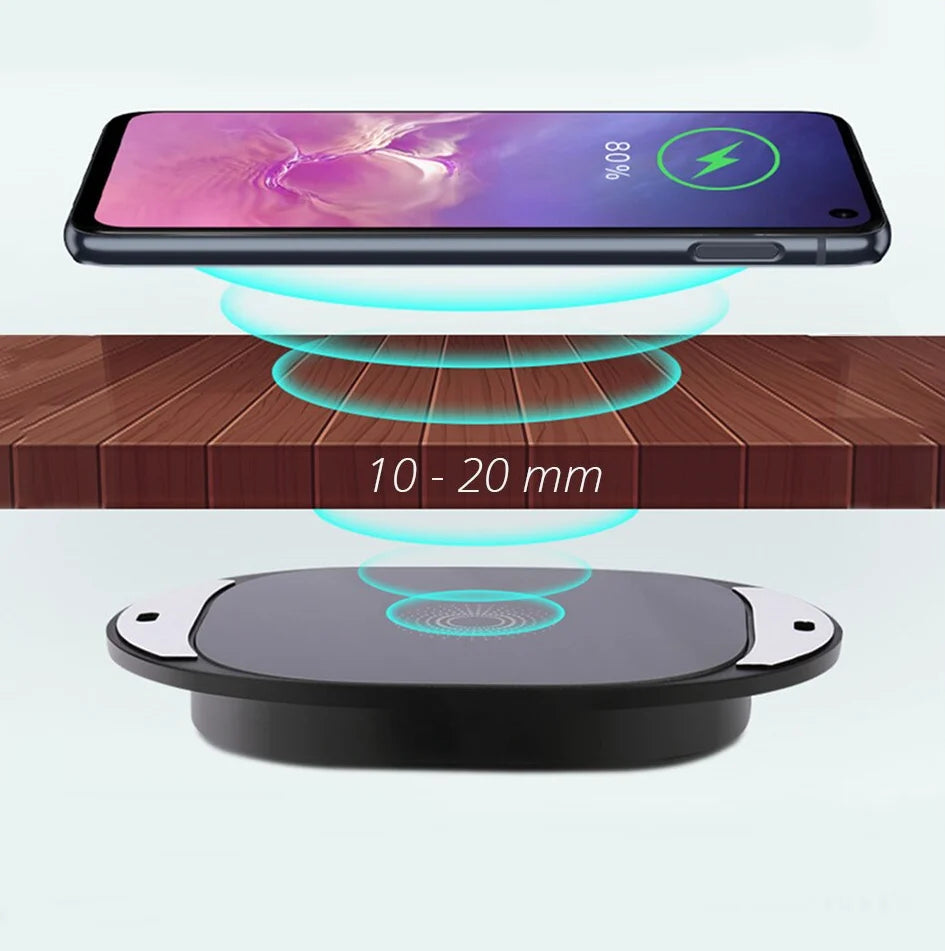 Wireless Phone Charger Under-Table 10W Hidden Design