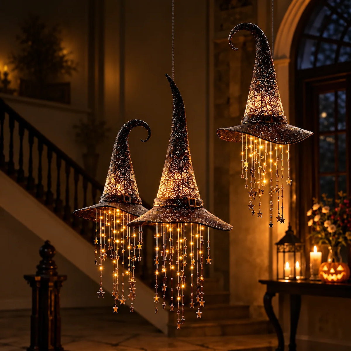 Witch Hat Decoration Light-Up Halloween Display