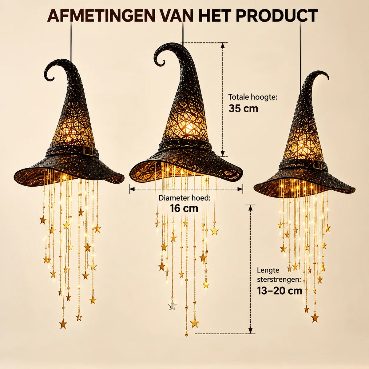 Witch Hat Decoration Light-Up Halloween Display