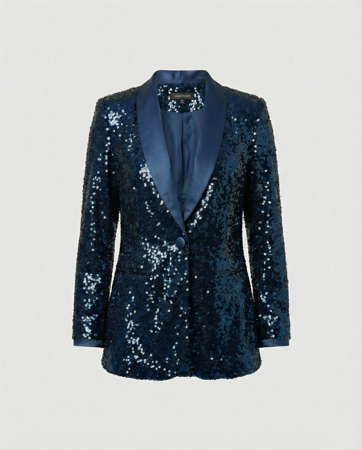 Women's Blazer All-Over Sparkling Pattern Classic Lapel Collar