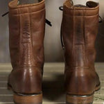 Women's Boots Leather Lace-Up Orthopedic Arch Support