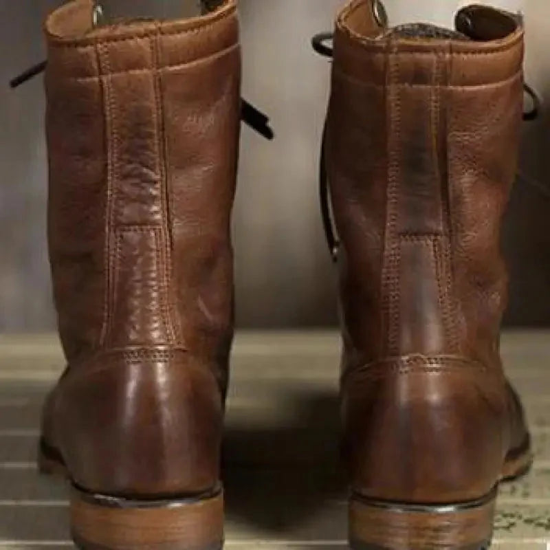 Women's Boots Leather Lace-Up Orthopedic Arch Support