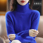 Women's Cashmere Sweater 100% Cashmere Lightweight Fitted Turtleneck