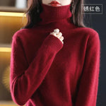 Women's Cashmere Sweater 100% Cashmere Lightweight Fitted Turtleneck