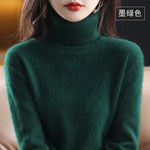 Women's Cashmere Sweater 100% Cashmere Lightweight Fitted Turtleneck