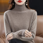 Women's Cashmere Turtleneck Sweater Lightweight Regular Fit