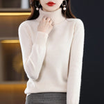 Women's Cashmere Turtleneck Sweater Lightweight Regular Fit