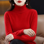 Women's Cashmere Turtleneck Sweater Lightweight Regular Fit