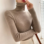Women's Cashmere Turtleneck Sweater Slim Fit Lightweight Warmth