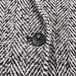 Women's Coat Wool Blend Herringbone Oversized Fit
