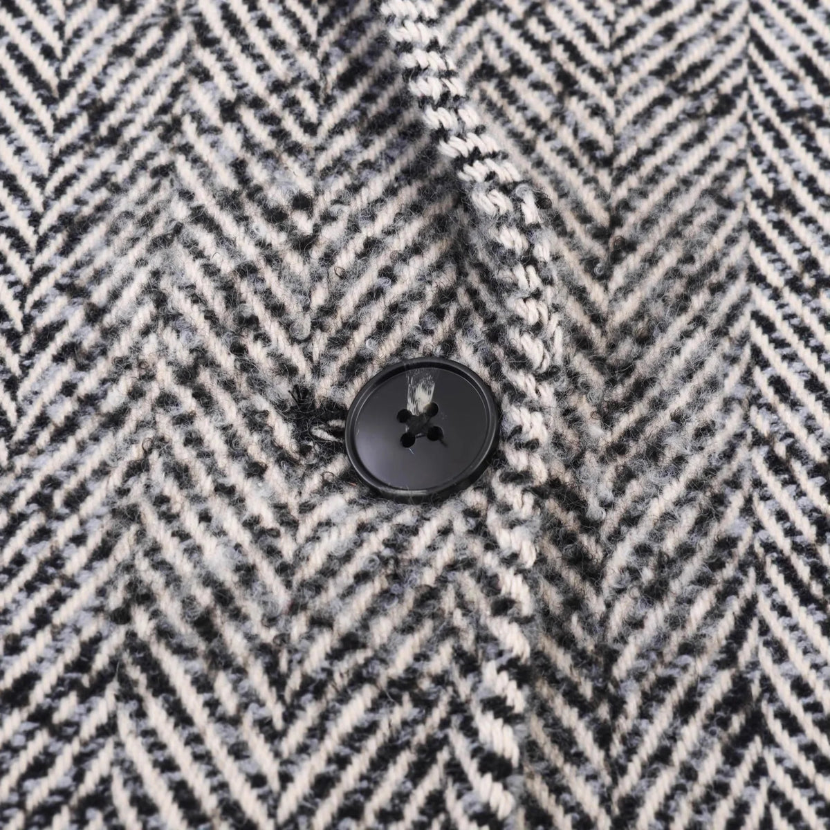 Women's Coat Wool Blend Herringbone Oversized Fit