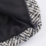 Women's Coat Wool Blend Herringbone Oversized Fit