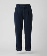 Women's Corduroy Trousers Relaxed Fit Elastic High Waist