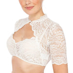 Women's Dirndl Blouse Lace Pattern Polyester