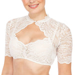 Women's Dirndl Blouse Lace Pattern Polyester