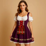 Women's Dirndl Dress Traditional Oktoberfest Style Flattering Fit & Comfortable Wear