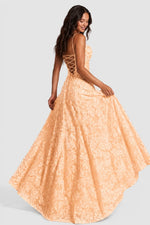 Women's Dress Raised 3D Floral Lace A-Line Midi Maxi Adjustable Straps