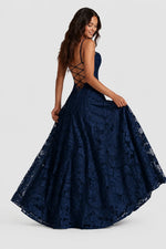 Women's Dress Raised 3D Floral Lace A-Line Midi Maxi Adjustable Straps
