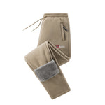 Women's Fleece Joggers Teddy-Fleece Lined Zip Pockets