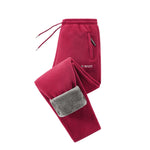 Women's Fleece Joggers Teddy-Fleece Lined Zip Pockets