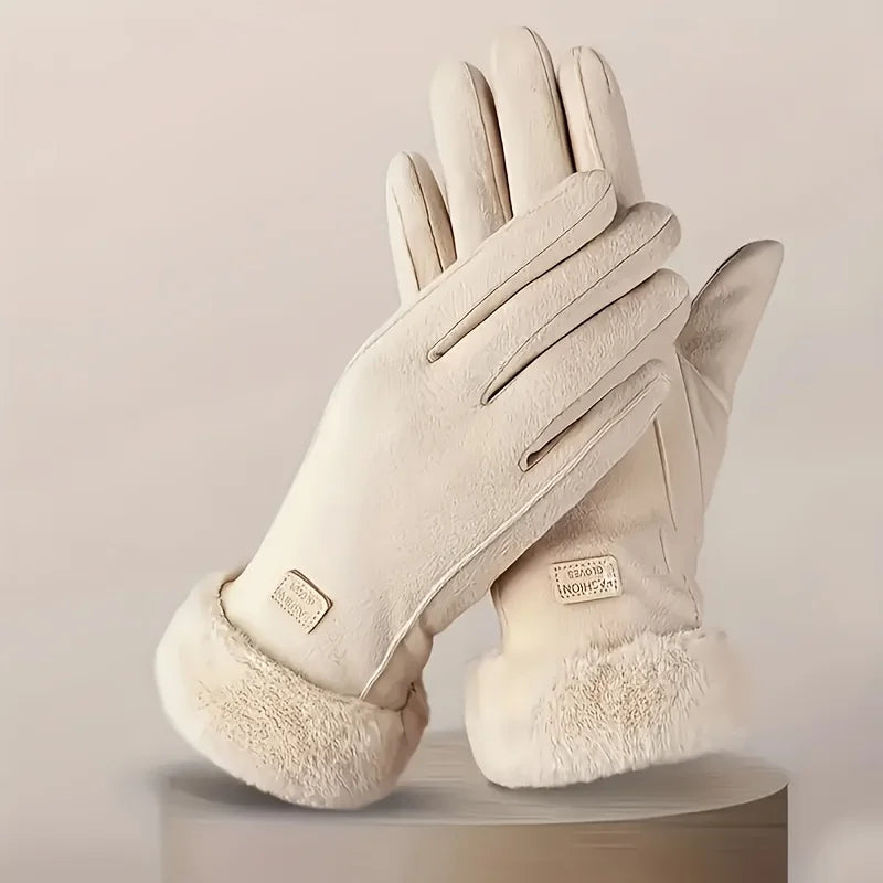 Women's Gloves Touchscreen Fingertips Windproof Warm Lining