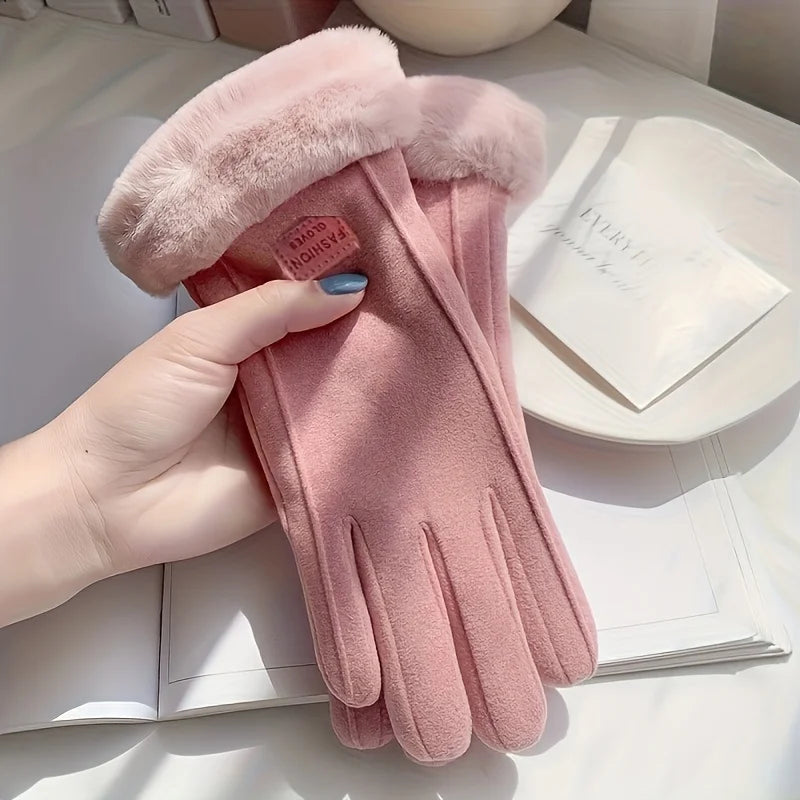 Women's Gloves Touchscreen Fingertips Windproof Warm Lining