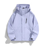 Women's Hooded Jacket Water-Repellent Adjustable Hood & Zip Pockets
