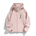 Women's Hooded Jacket Water-Repellent Adjustable Hood & Zip Pockets