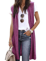 Women's Knit Vest Open Front Short Sleeve Machine Washable
