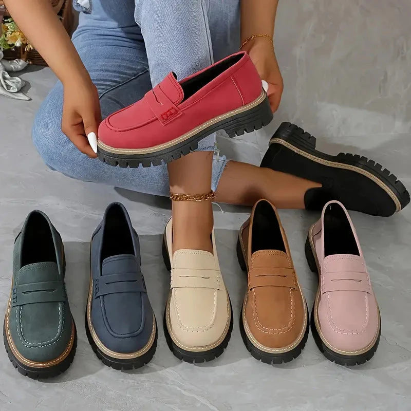 Women's Orthopedic Loafers Cushioned Platform Breathable Slip-On Design