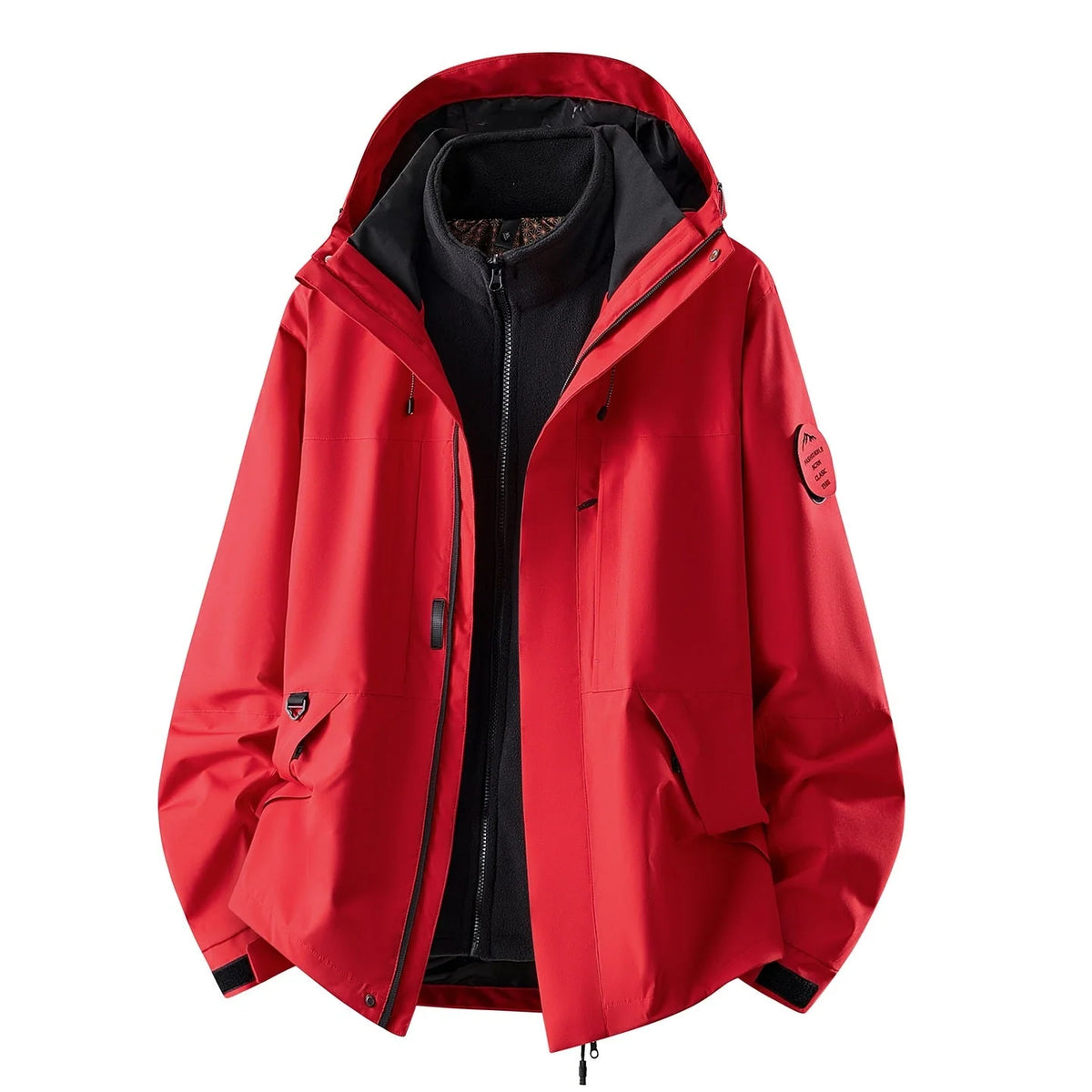 Women's Outdoor Jacket Waterproof 3-in-1 Detachable Fleece Liner