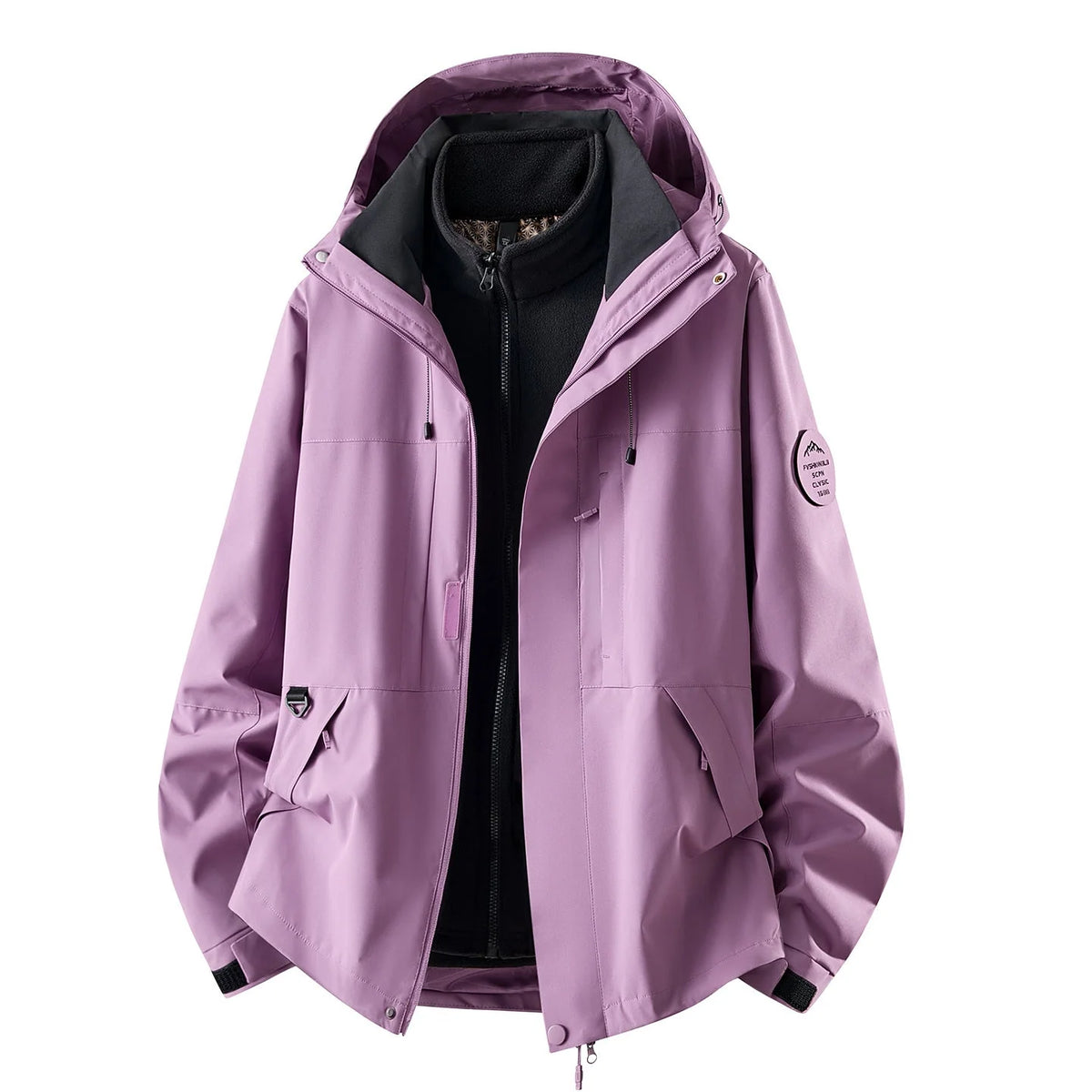 Women's Outdoor Jacket Waterproof 3-in-1 Detachable Fleece Liner