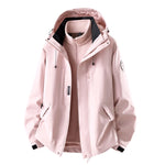 Women's Outdoor Jacket Waterproof 3-in-1 Detachable Fleece Liner