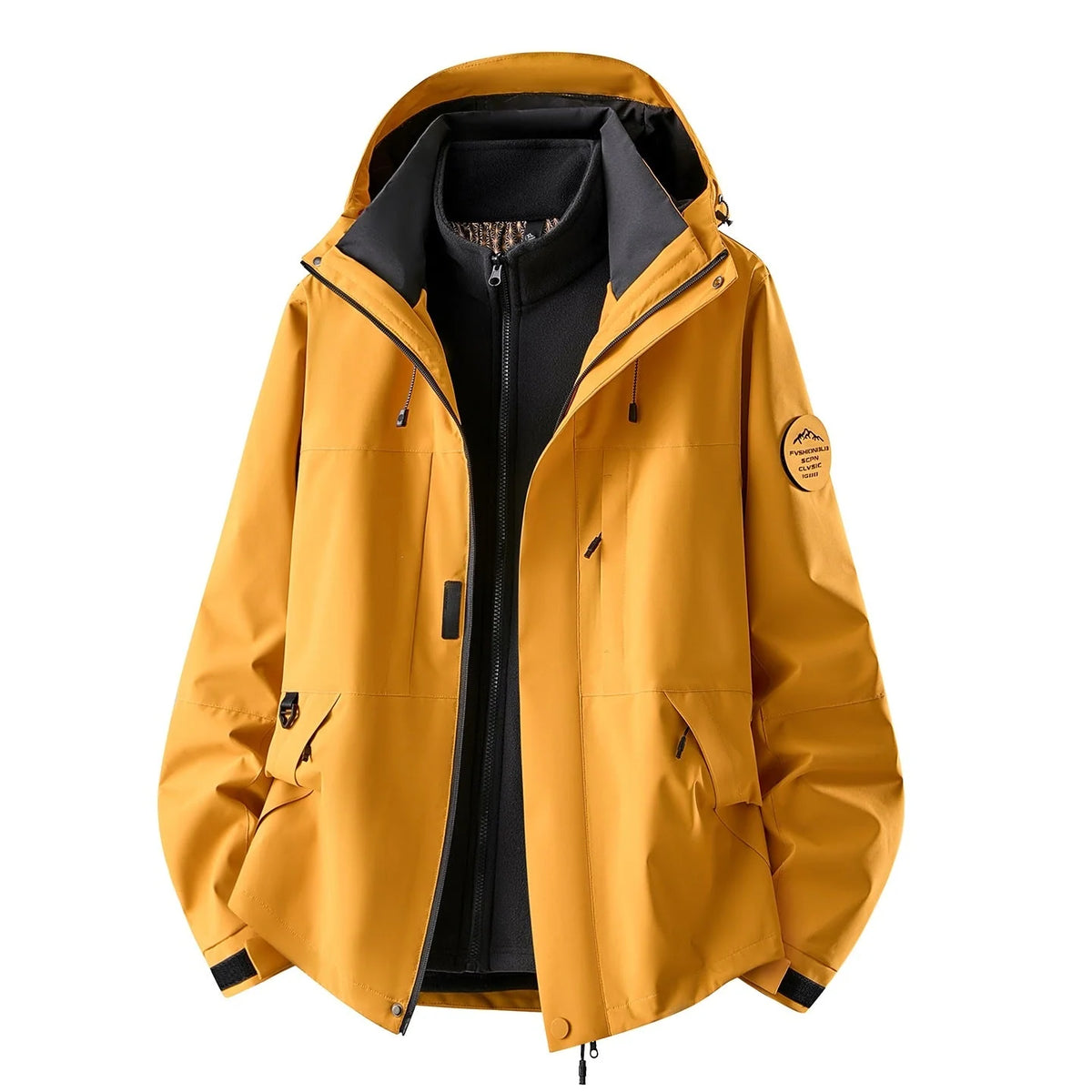 Women's Outdoor Jacket Waterproof 3-in-1 Detachable Fleece Liner