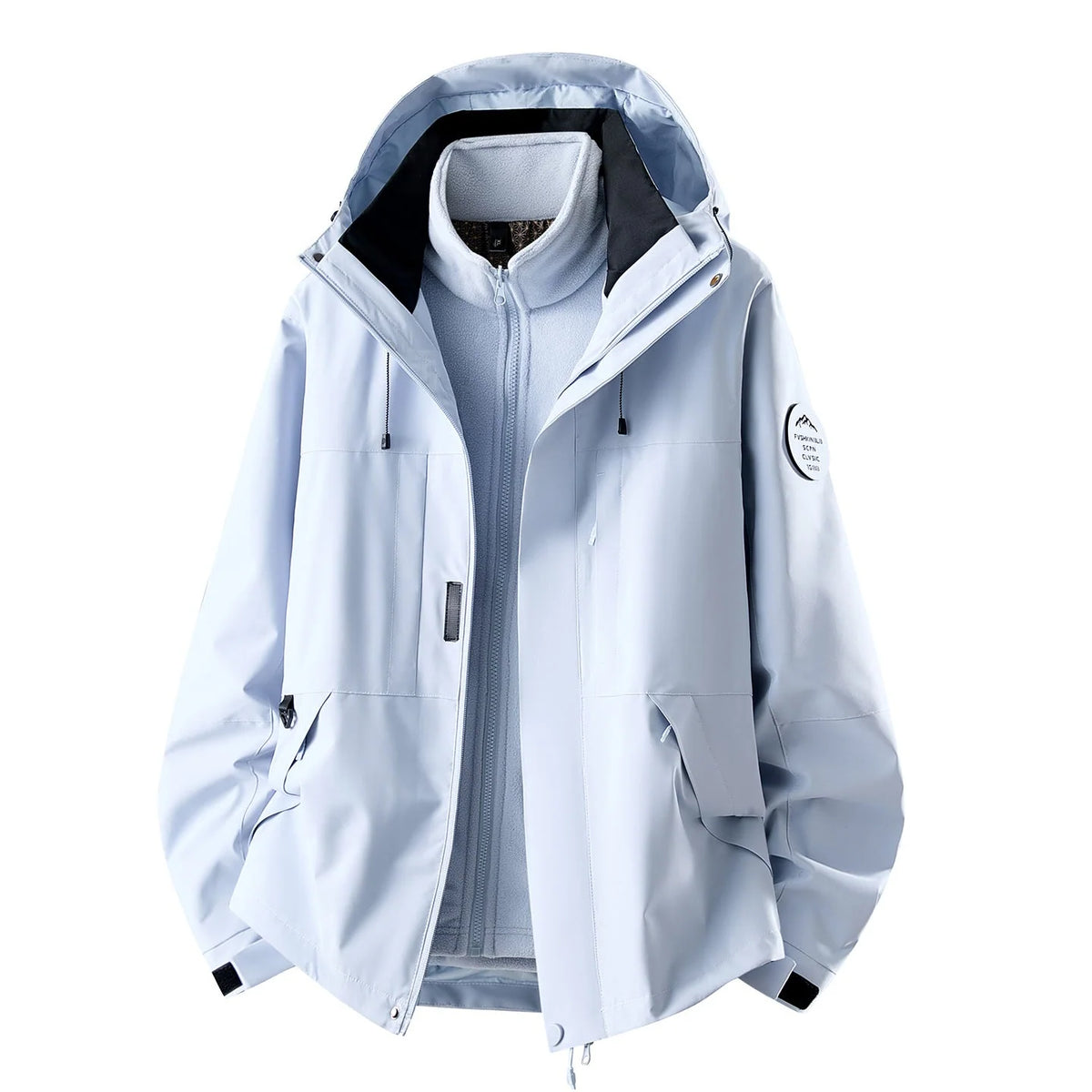 Women's Outdoor Jacket Waterproof 3-in-1 Detachable Fleece Liner