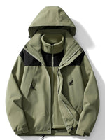 Women's Parka 3-in-1 Waterproof Windproof Removable Fleece Lining