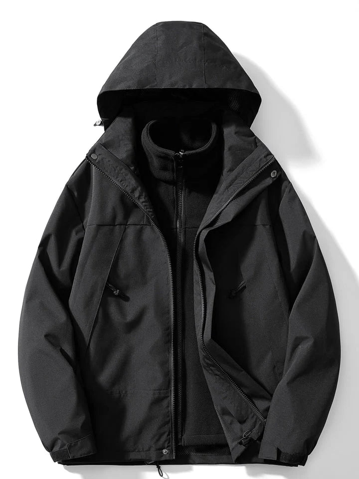 Women's Parka 3-in-1 Waterproof Windproof Removable Fleece Lining