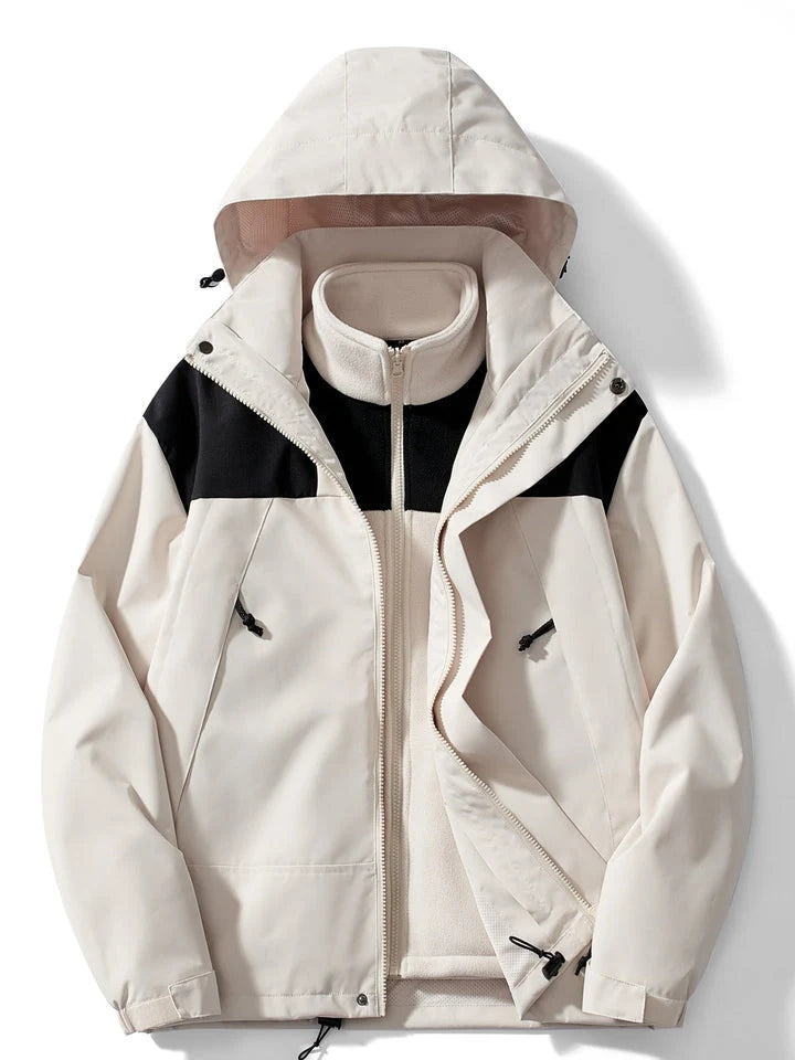 Women's Parka 3-in-1 Waterproof Windproof Removable Fleece Lining