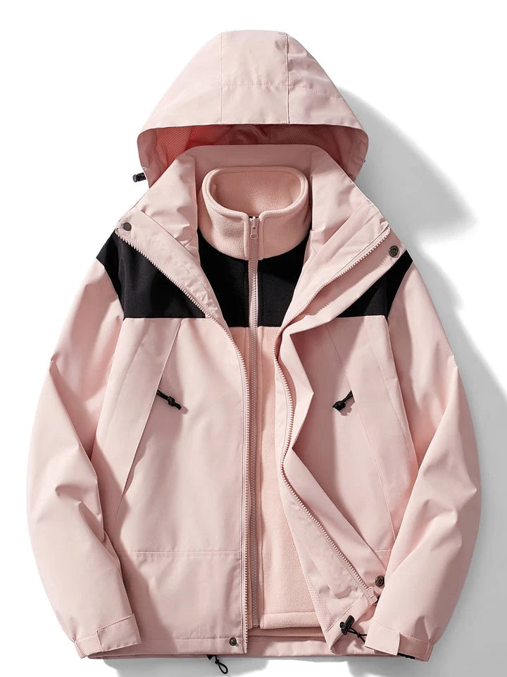 Women's Parka 3-in-1 Waterproof Windproof Removable Fleece Lining