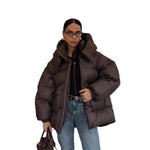 Women's Quilted Jacket Oversized Fit Water-Repellent High Shawl Collar