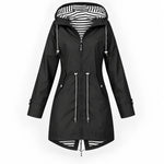 Women's Rain Jacket Waterproof Longline Adjustable Hood