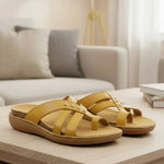 Women's Sandals Orthopedic Footbed Padded Crisscross Straps Shock-Absorbing Sole