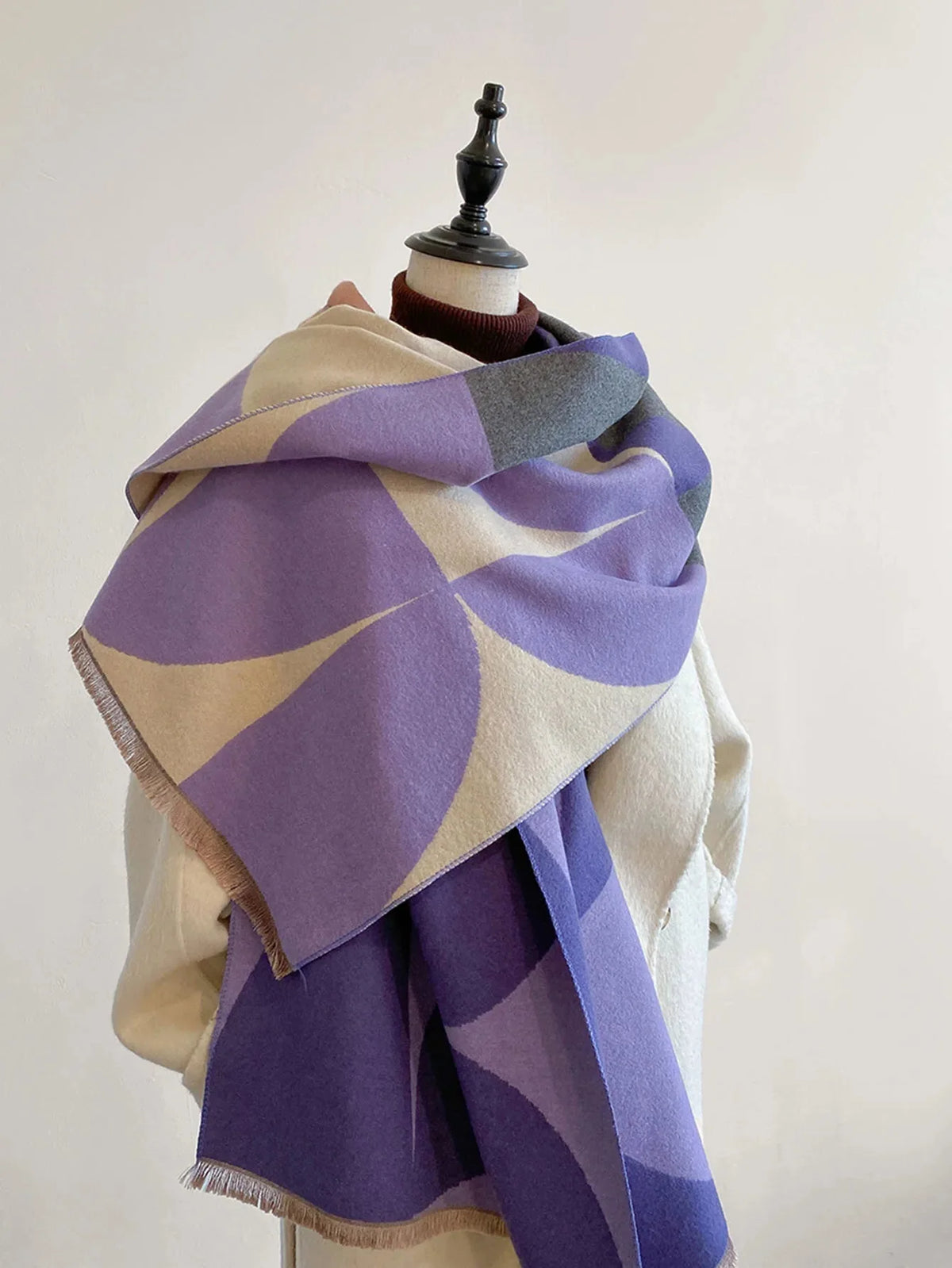 Women's Scarf Cashmere Blend Reversible Lightweight Warmth