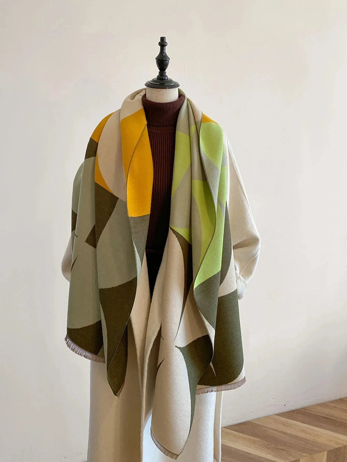 Women's Scarf Cashmere Blend Reversible Lightweight Warmth