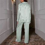 Women's Silk Pajama Set Soft Blouse & Pants for All Seasons