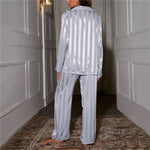 Women's Silk Pajama Set Soft Blouse & Pants for All Seasons