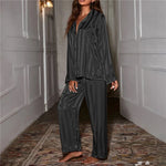 Women's Silk Pajama Set Soft Blouse & Pants for All Seasons